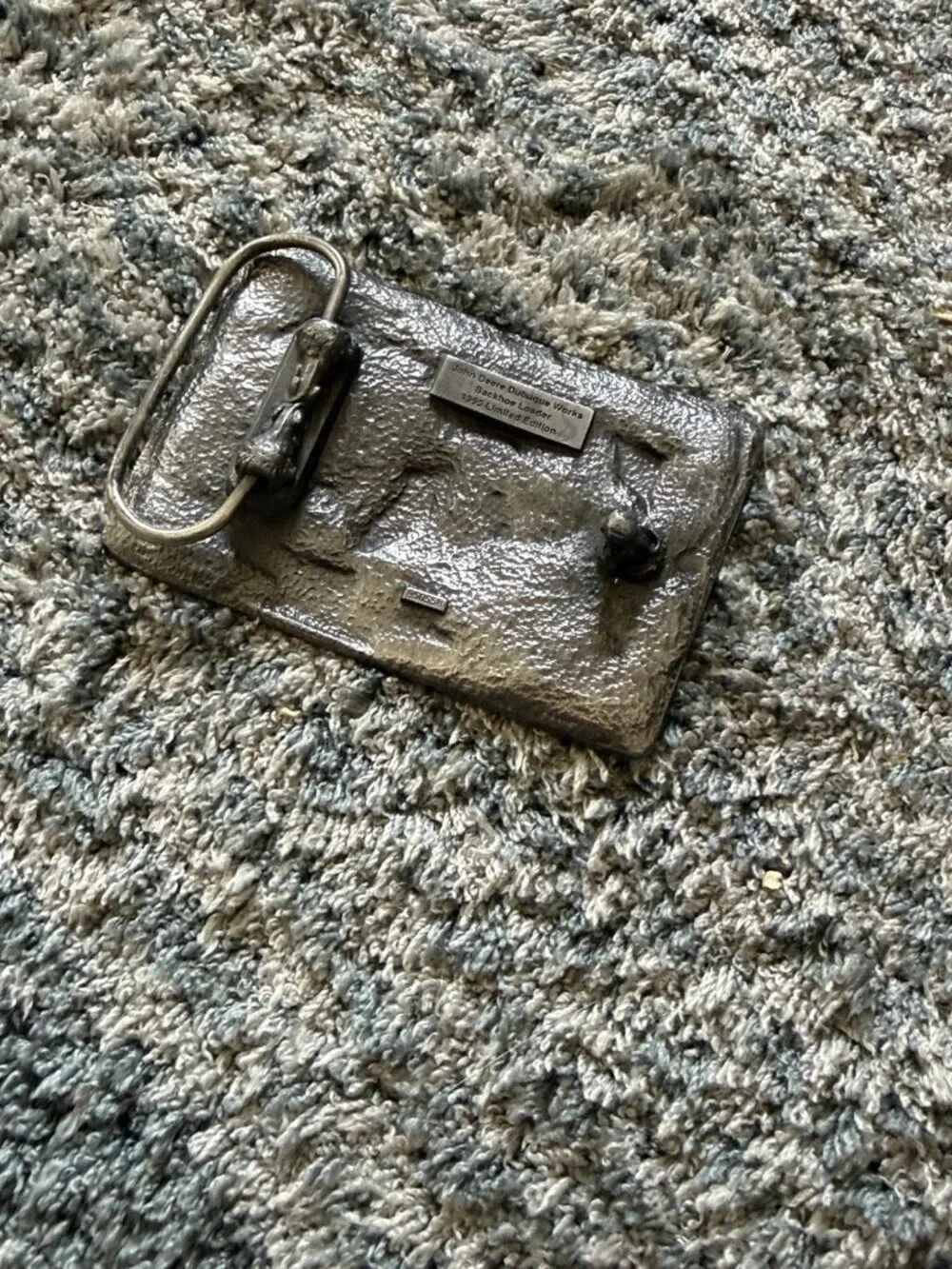 John Deere Tie Tack & Dubuque Works Backhoe Leader 1995 Belt Buckle